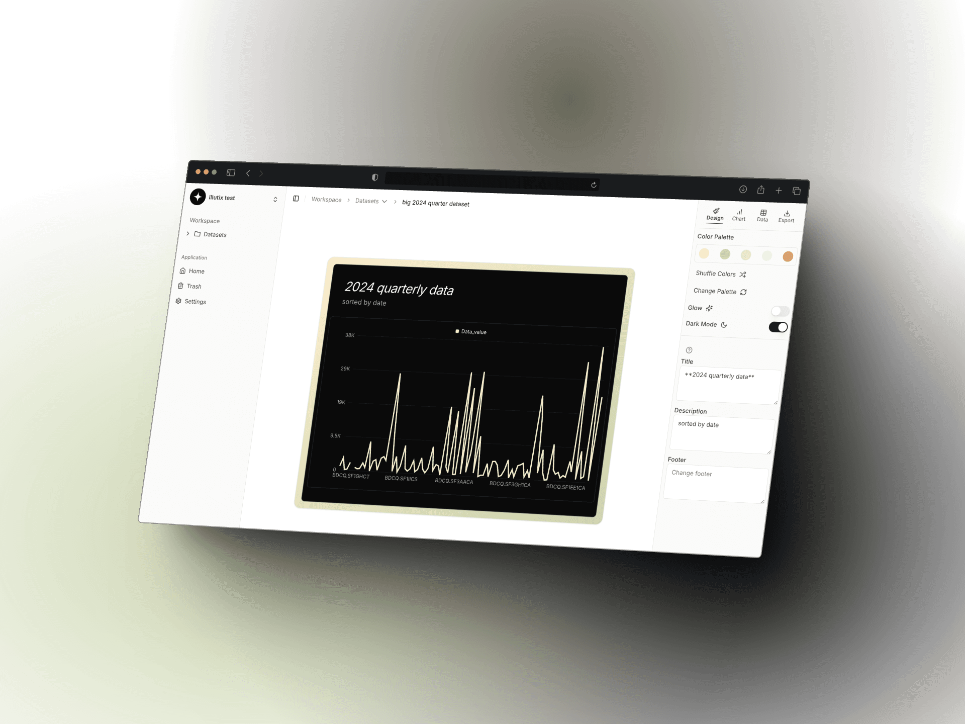 Image of data visualization website